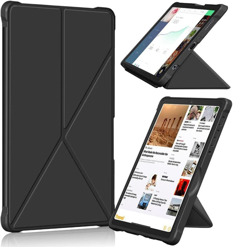 Trifold PU Leather Stand Protective Flip Tablet Case for Galaxy Tab A7 Lite (T220 / T225) - Black - Brand New