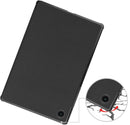 Trifold PU Leather Stand Protective Flip Tablet Case for Galaxy Tab A8 2021 (X200 / X205 / X207) - Black - Brand New