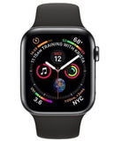 Apple  Watch Series 4 - 16GB - Space Black-Stainless Steel-Sport Band-Black - GPS - 40mm - Space Black - Stainless Steel - Black - Sport Band - Rubber - Excellent